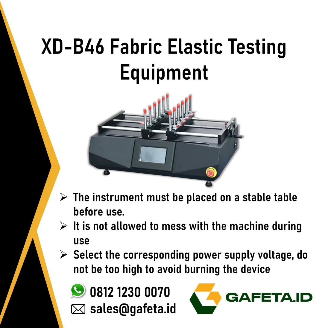 Jual Fabric Elastic Tester XD-B46 - Penguji Elastisitas Kain