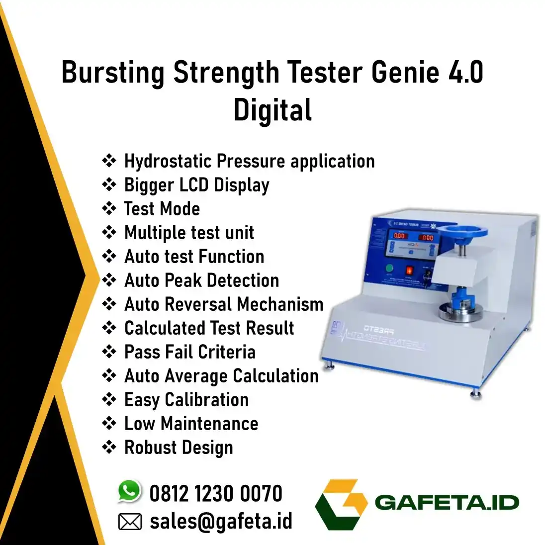 Burst Strength Tester
