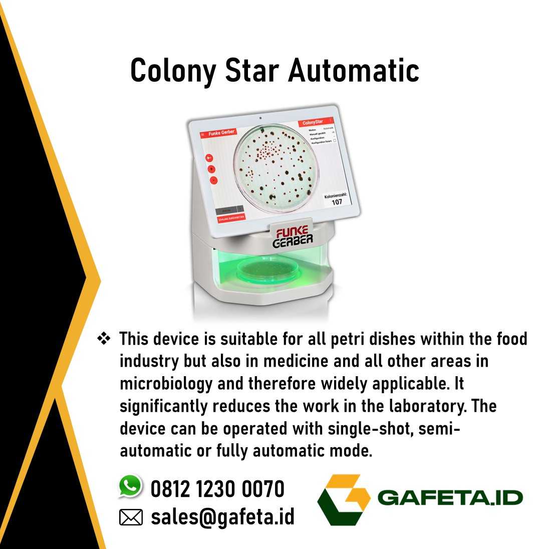Jual ColonyStar Automatic 8550, Alat Hitung Koloni Mikroba Otomatis