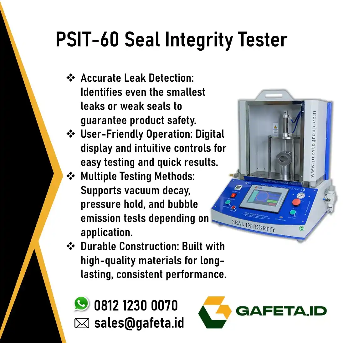 Seal Integrity Tester