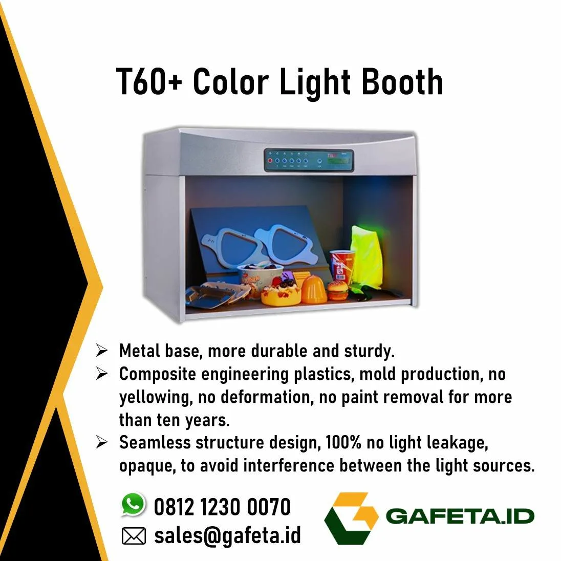 T60+ Color Matching Light Booth: Kabinet Cahaya Inspeksi Warna Kemasan