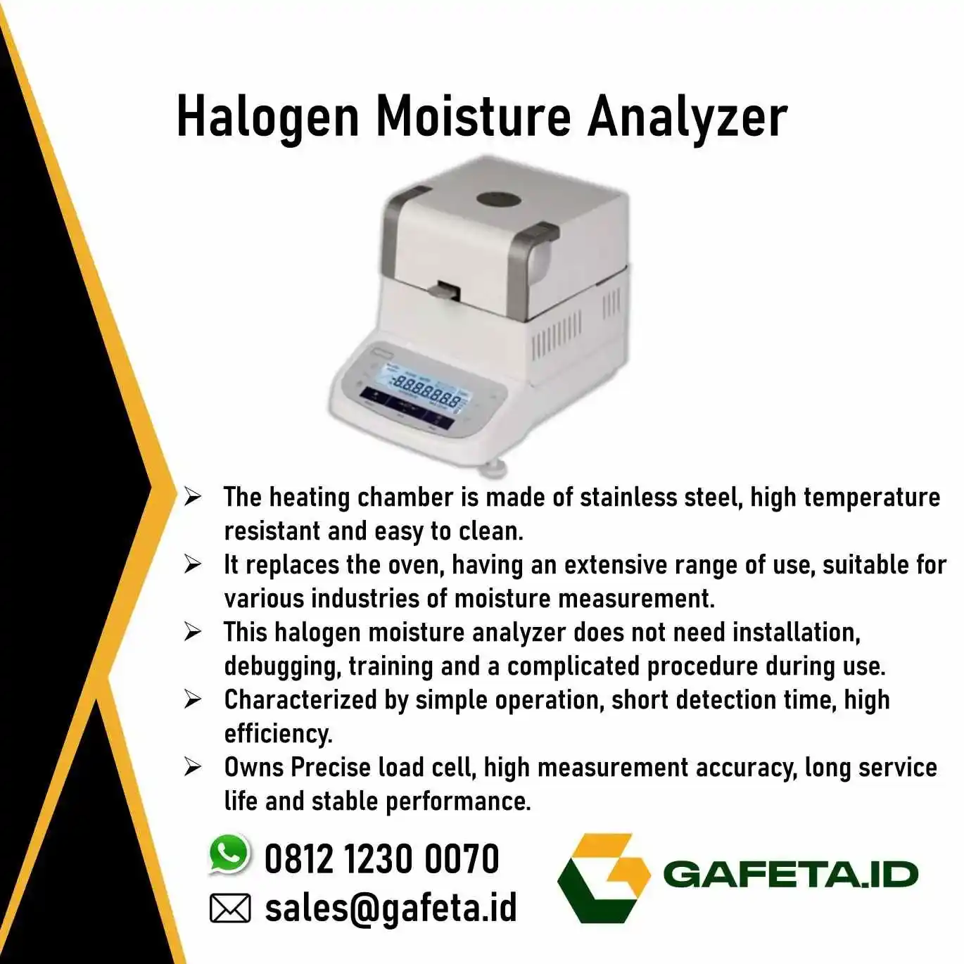 Jual Halogen Moisture Analyzer untuk Pengujian Kadar Air