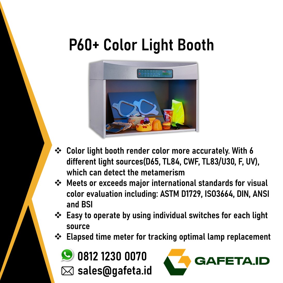 P60+ Color Light Booth TILO untuk Color Matching Berbagai Industri