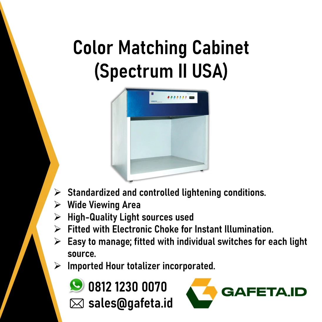 Jual Color Matching Cabinet Spectrum USA untuk Evaluasi Warna